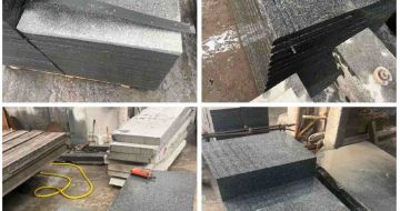 张掖 芝麻黑地铺石材