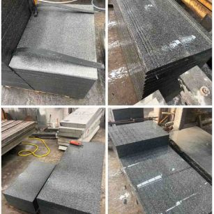 张掖 芝麻黑地铺石材