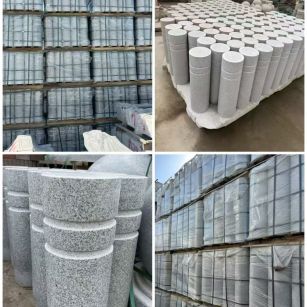 张掖 芝麻白花岗岩挡车柱、隔离柱多少钱