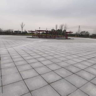 张掖 芝麻白火烧面-公园广场地铺效果