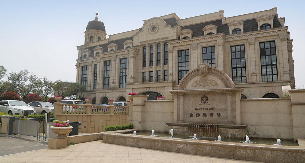 张掖花岗岩黄金麻建筑外墙干挂案例